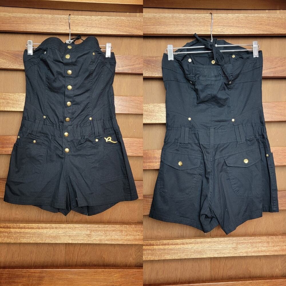 VINTAGE Rocawear Strapless Black Romper, Sz S